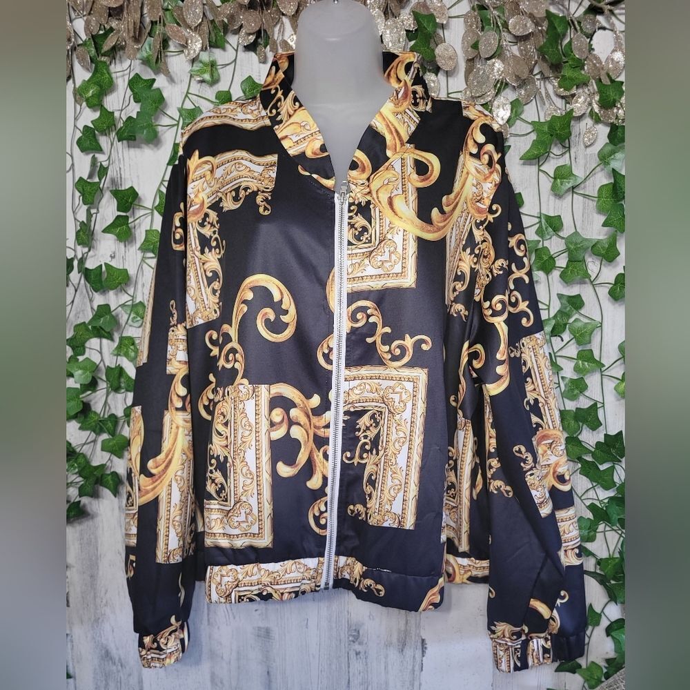 NWOT Baroque Patterned Jacket - Picture 2 of 10